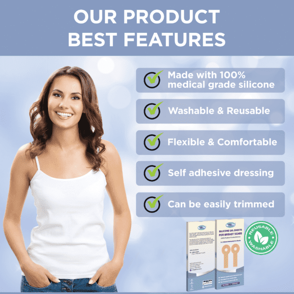 Breast Surgery Recovery Supplies - Silicone Sheets for Healing - Augmentation Essentials - Comfortable Under Post-Op Bra - Image 2